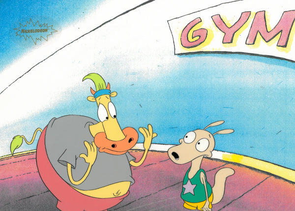 Rocko's Modern Life Original 1990's Nickelodeon Production Cel Gym - The Cricket Gallery