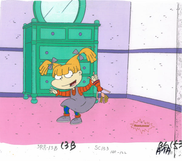 Rugrats Original 1990's Production Cel Animation Art Angelica Cynthia