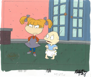 Rugrats Original 1990's Production Cel Animation Art Tommie Angelica Chat