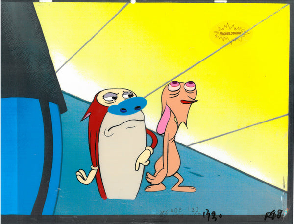 Ren & Stimpy 1990 Production Animation Cel Nickelodeon Contemplation