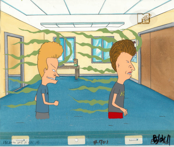 Beavis & Butt-Head 1990's MTV Production Animation Cel Art Smelly