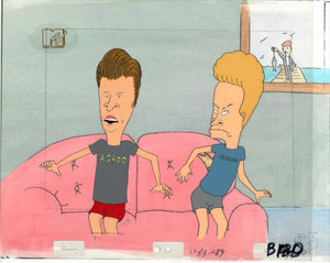 Beavis & Butt-Head 1990's MTV Production Animation Cel Art Couch