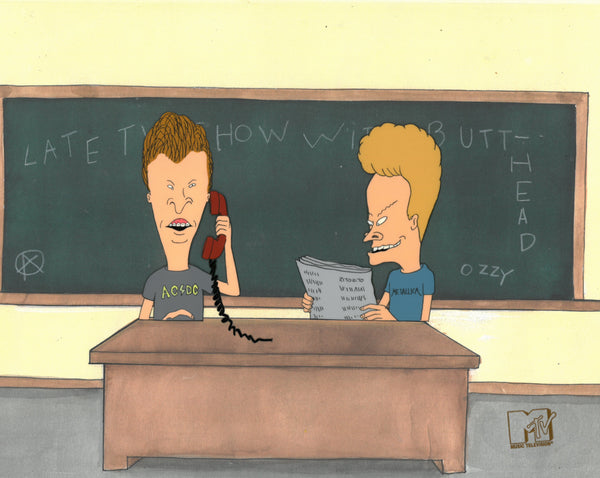 Beavis & Butt-Head 1990's MTV Production Animation Cel Art Late TV Show