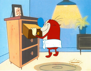 Ren & Stimpy 1990 Production Animation Cel Nickelodeon Dresser