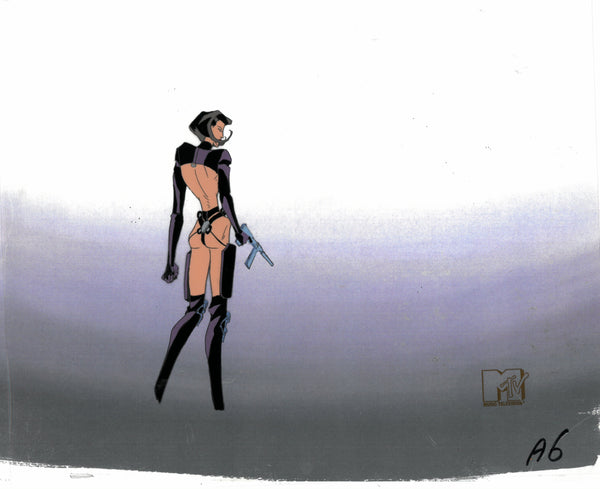 Aeon Flux Original 1990's Production Cel MTV Liquid Television Aeon Fullbody Purple