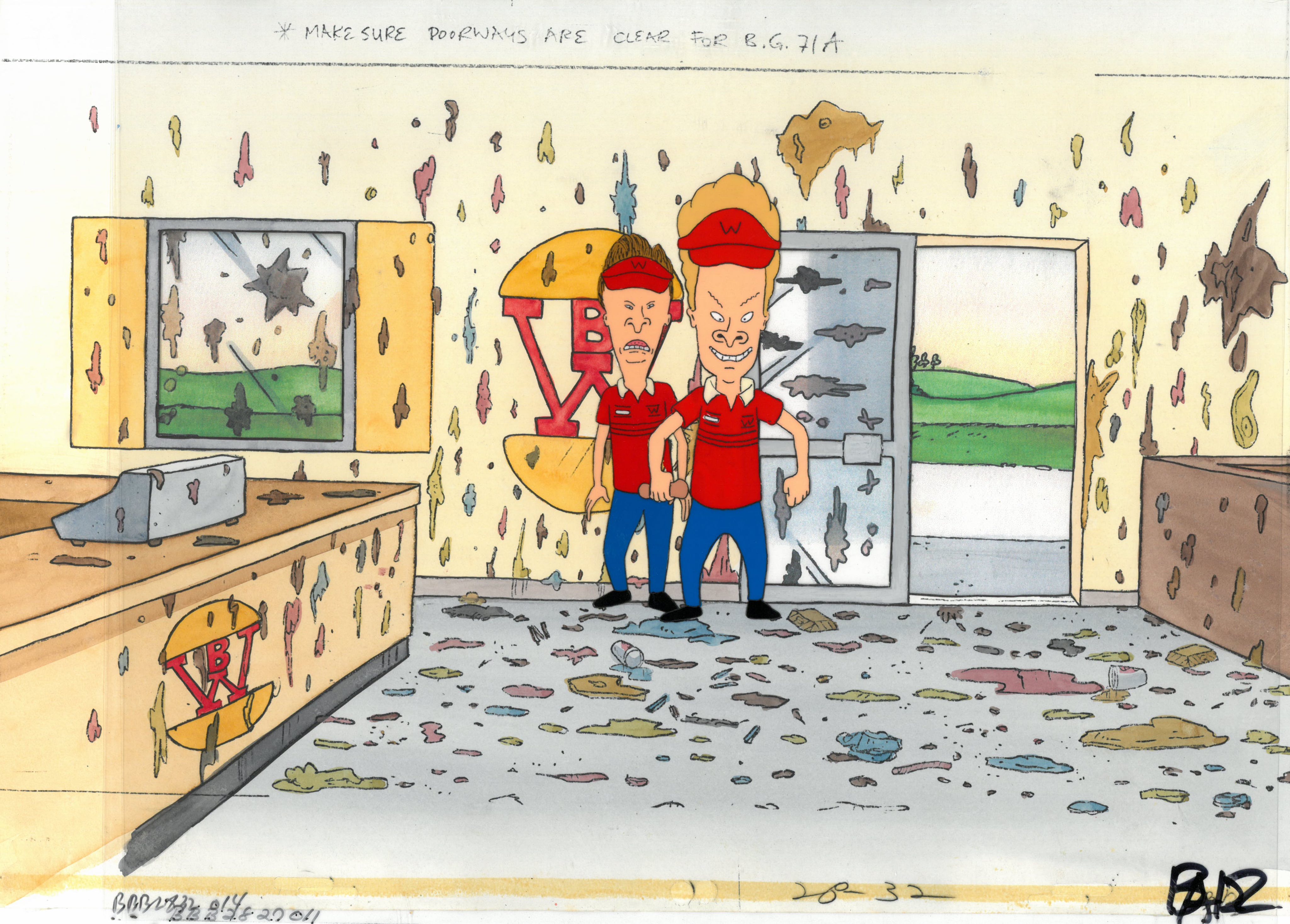 ブロッターアート マグネット Beavis&Butt-Head古典的伝統図版 ブロッターアート マグネット Beavis&Butt-Head古典的伝統図版
