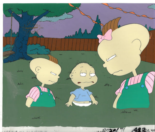 Rugrats Original 1990's Production Cel Animation Art Tommy Phil Lil