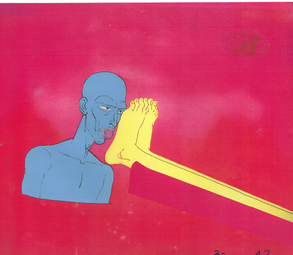 Aeon Flux Original 1990's Production Cel MTV Liquid Television Pink Foot