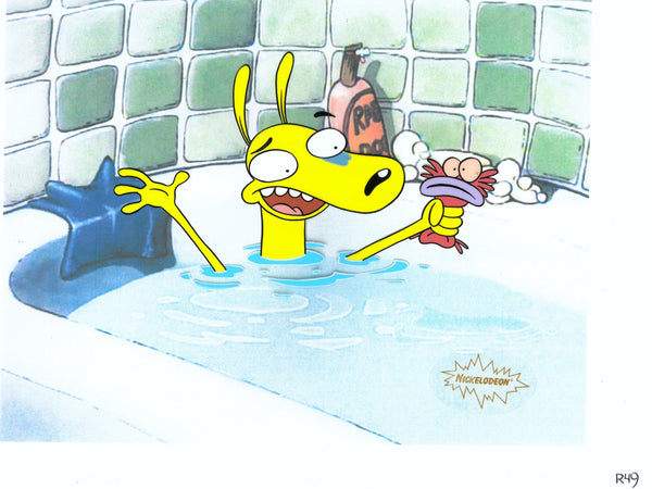 Rocko's Modern Life Original 1990's Nickelodeon Production Cel Bath Toy Pilot