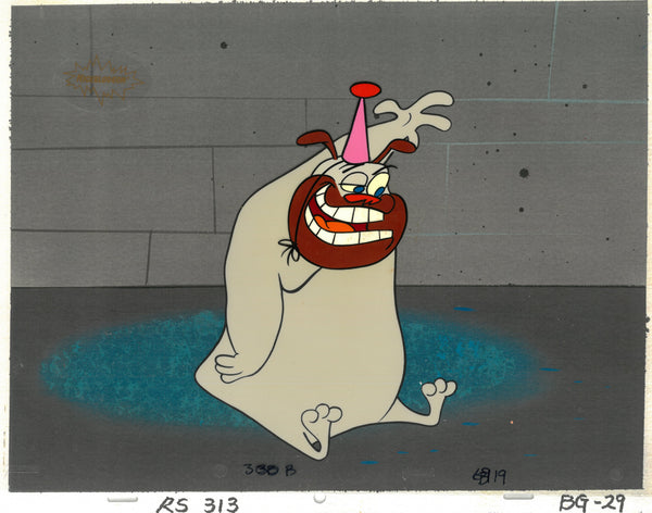Ren & Stimpy Original 1990 Animation Art Production Cel Big House Blues Pilot Phil