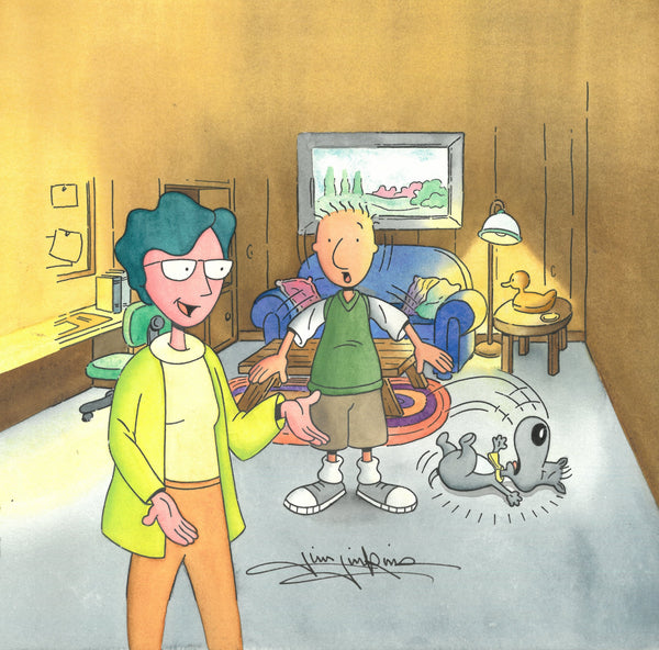 Disney's DOUG  Signed Animation llustration for book Jim Jinkins Private CollectionFlour