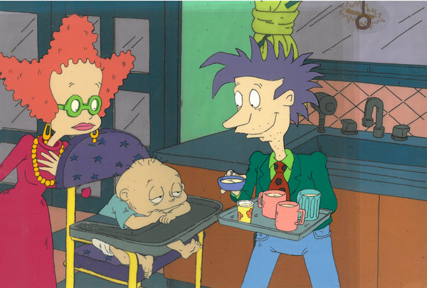 Rugrats Original 1990's Production Cel Animation Art Pickles Family