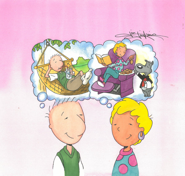 Disney's DOUG  Signed Animation llustration for book Jim Jinkins Private Collection
