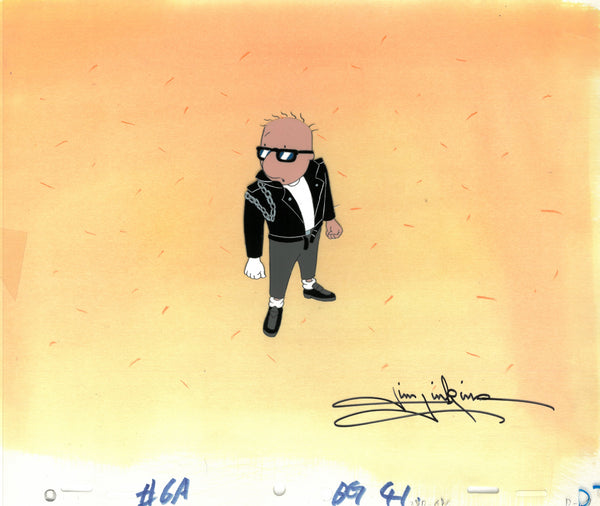 Disney's DOUG, Bangin’ on A Trash Can SIGNED Animation Cel Doug as Michael Jackson (Jim Jinkins Private Collection) Skeeter