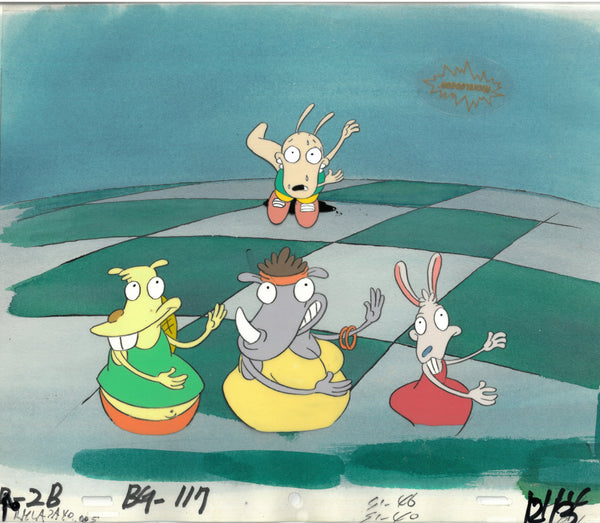 ROCKO’S MODERN LIFE ORIGINAL 1990’S PAINTED PRODUCTION CEL Gym