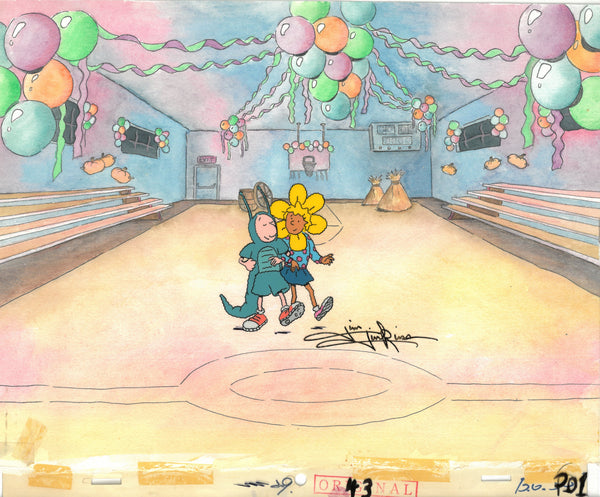 Disney's DOUG Pilot Signed Animation Cel Jim Jinkins Private Collection Doug Can't Dance