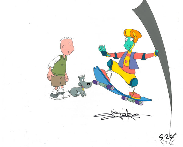 Disney's DOUG TITLE CEL  Signed Animation Cel Jim Jinkins Private Collection Skeeter Porkchop