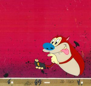Ren & Stimpy 1990 Production Animation Cel Nickelodeon Button - The Cricket Gallery