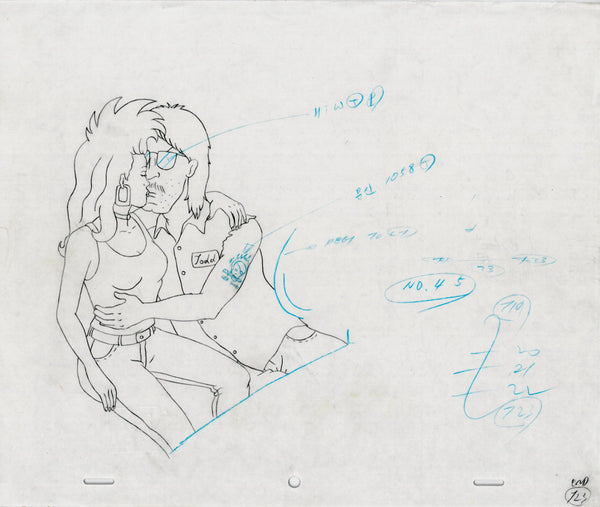 Beavis and Butt-head Original 1990s Production Cel Drawing Animation Art MTV Todd