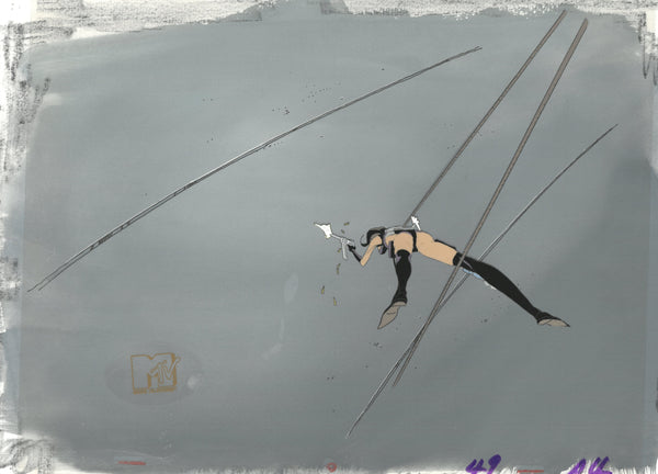Aeon Flux Original 1990's Production Cel MTV Liquid Television Flying