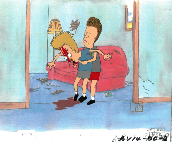 Beavis & Butt-Head 1990's MTV Production Animation Cel Art Car - The Cricket Gallery