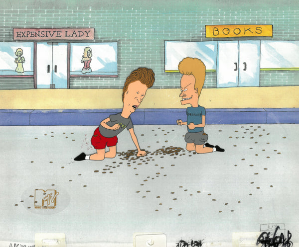 Beavis & Butt-Head 1990's MTV Production Animation Cel Art Coins - The Cricket Gallery