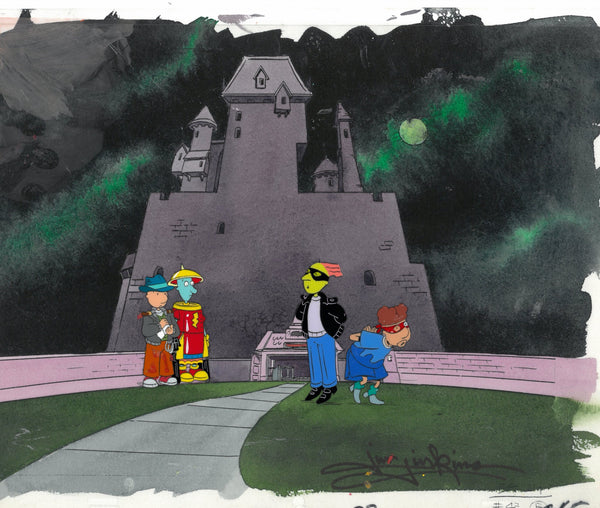 Disney's DOUG, SIGNED Animation Cel MASTER BG (Jim Jinkins Private Collection) Doug's Halloween Adventure