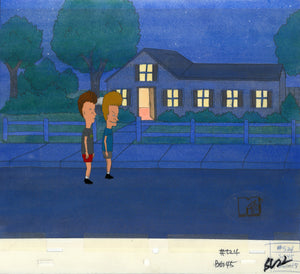 Beavis & Butt-Head 1990's MTV Production Animation Cel Art Night