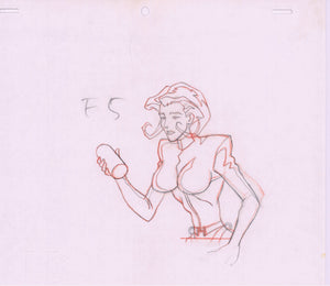 Aeon Flux Original 1990s Production Cel Drawing Animation Art MTV