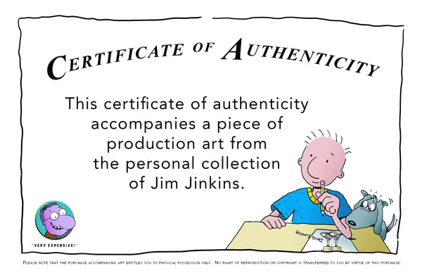 Disney's DOUG, 'Silver Skeeter' SIGNED Animation Cel (Jim Jinkins Private Collection)