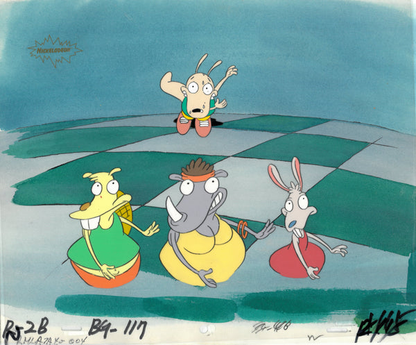 Rocko's Modern Life Original 1990's Nickelodeon Production Cel Gym Aerobics