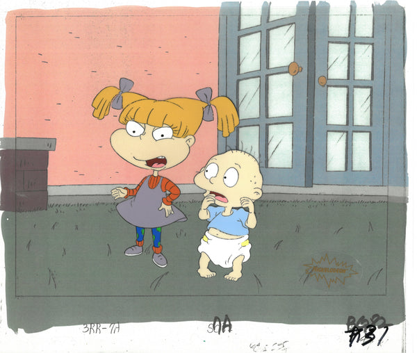 Rugrats Original 1990's Production Cel Animation Art Angelica and Tommy - The Cricket Gallery