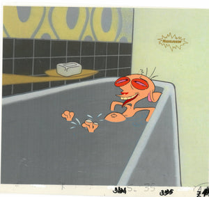 Ren & Stimpy 1990 Production Animation Cel Nickelodeon 'Space Madness' Season 1