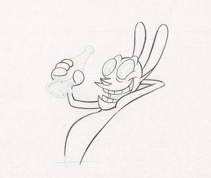 Ren & Stimpy Original 1990's Production Drawing Animation Art Dogs Life - The Cricket Gallery