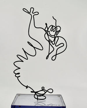 The Genie Aladdin Limited Edition 3D Wire Sculpture by Steve Lohman - The Cricket Gallery