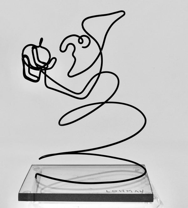 Snow White The Witch/Hag Limited Edition 3D Wire Sculpture by Steve Lohman - The Cricket Gallery