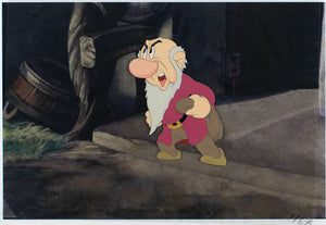 Grumpy Snow White and the Seven Dwarfs Production Cel  (Walt Disney, 1937) - The Cricket Gallery