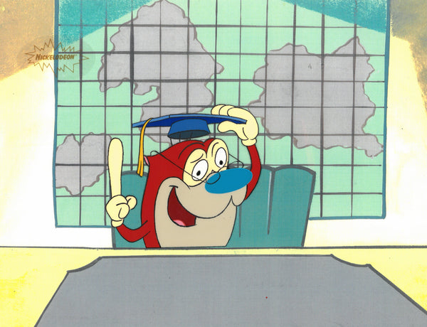 Ren & Stimpy Original 1990 Animation Art Production Cel Nickelodeon Dr Stupid - The Cricket Gallery