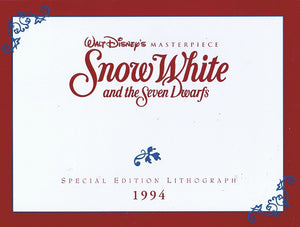 Snow White & The Seven Dwarfs Limited Edition Lithograph Disney Animation Art 1994 - The Cricket Gallery