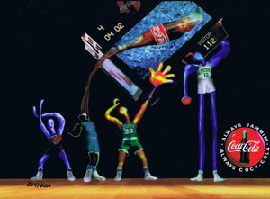 Coca Cola 1990's Lithocel Limited Edition Rare Always Jammin" NBA - The Cricket Gallery