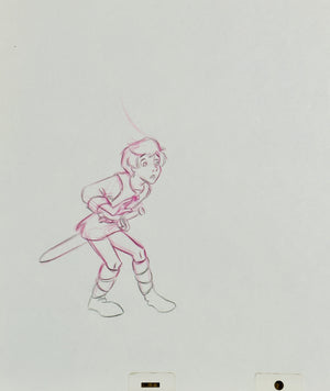 THE BLACK CAULDRON Taran Walt Disney 1985 Original Production Drawing - The Cricket Gallery
