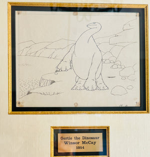 Gertie the Dinosaur Hand Drawn Animation Drawing (Winsor McCay, 1914) History Making Art - The Cricket Gallery