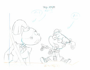 Rugrats Original 1990's Production Cel Drawing Animation Art Angelica - The Cricket Gallery