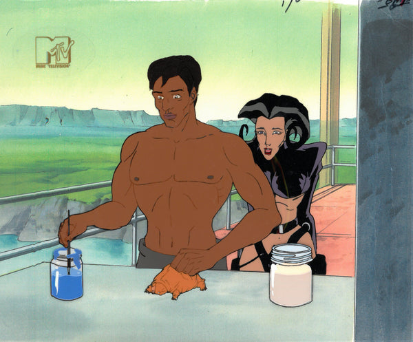 Aeon Flux Original 1990's Production Cel MTV Liquid Television Man - The Cricket Gallery