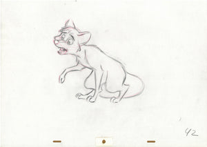 The Fox and the Hound (1981) Walt Disney Original Production Drawing Tod - The Cricket Gallery