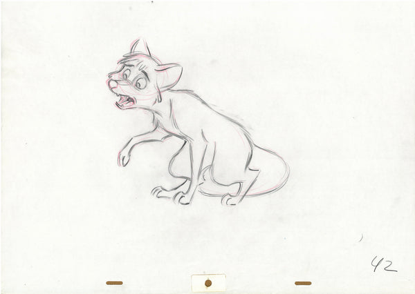 The Fox and the Hound (1981) Walt Disney Original Production Drawing Tod - The Cricket Gallery