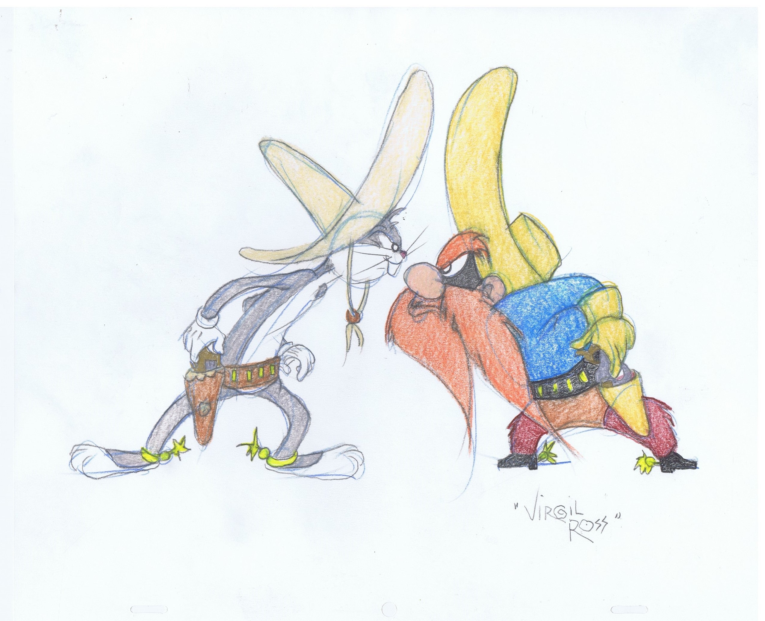 Looney Tunes Original Production Cel with Matching Drawing: Speedy