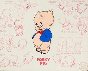"Porky Pig" Limited Edition Cel from Bob Clampett Studios Model Series Warner Bros - The Cricket Gallery