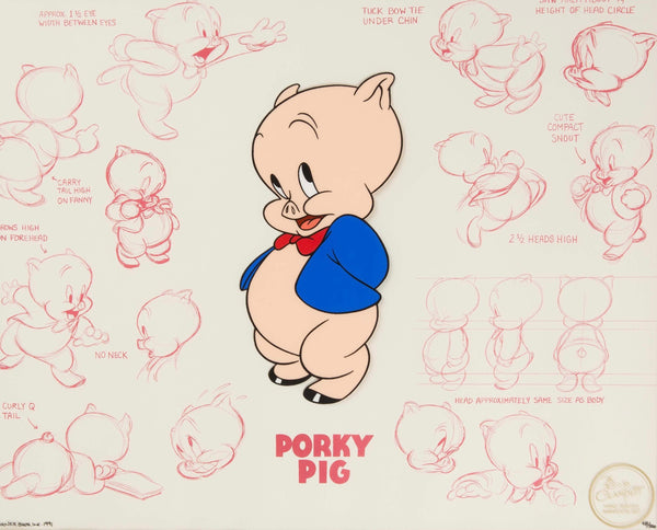 "Porky Pig" Limited Edition Cel from Bob Clampett Studios Model Series Warner Bros - The Cricket Gallery