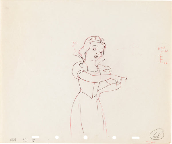 Snow White and the Seven Dwarfs Animation Production Drawing Original Art (Disney, 1937) - The Cricket Gallery